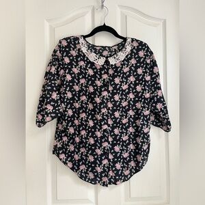 Vintage Floral Blouse